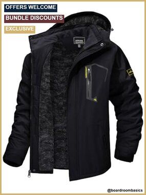 Men's Winter Skiing Jacket Waterproof Insulated Snowboard Coat Windproof Fleece